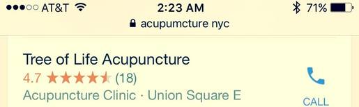 Google Plus acupuncture reviews